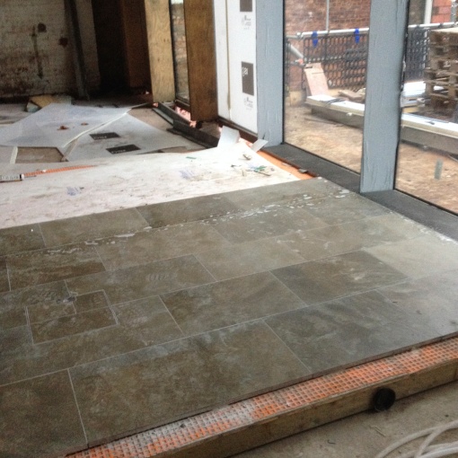 Natural stone flooring in the new Whitworth